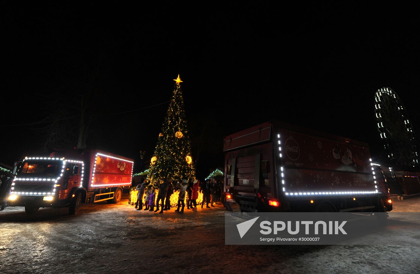 Coca-Cola Christmas truck in Rostov-on-Don