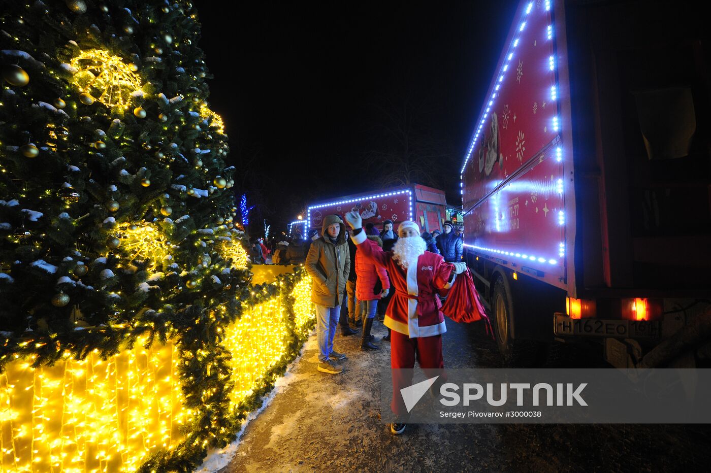 Coca-Cola Christmas truck in Rostov-on-Don