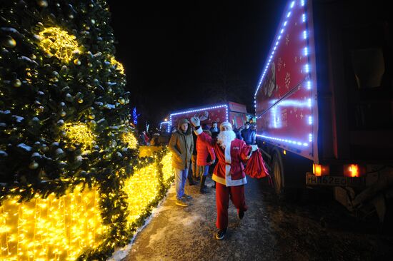 Coca-Cola Christmas truck in Rostov-on-Don