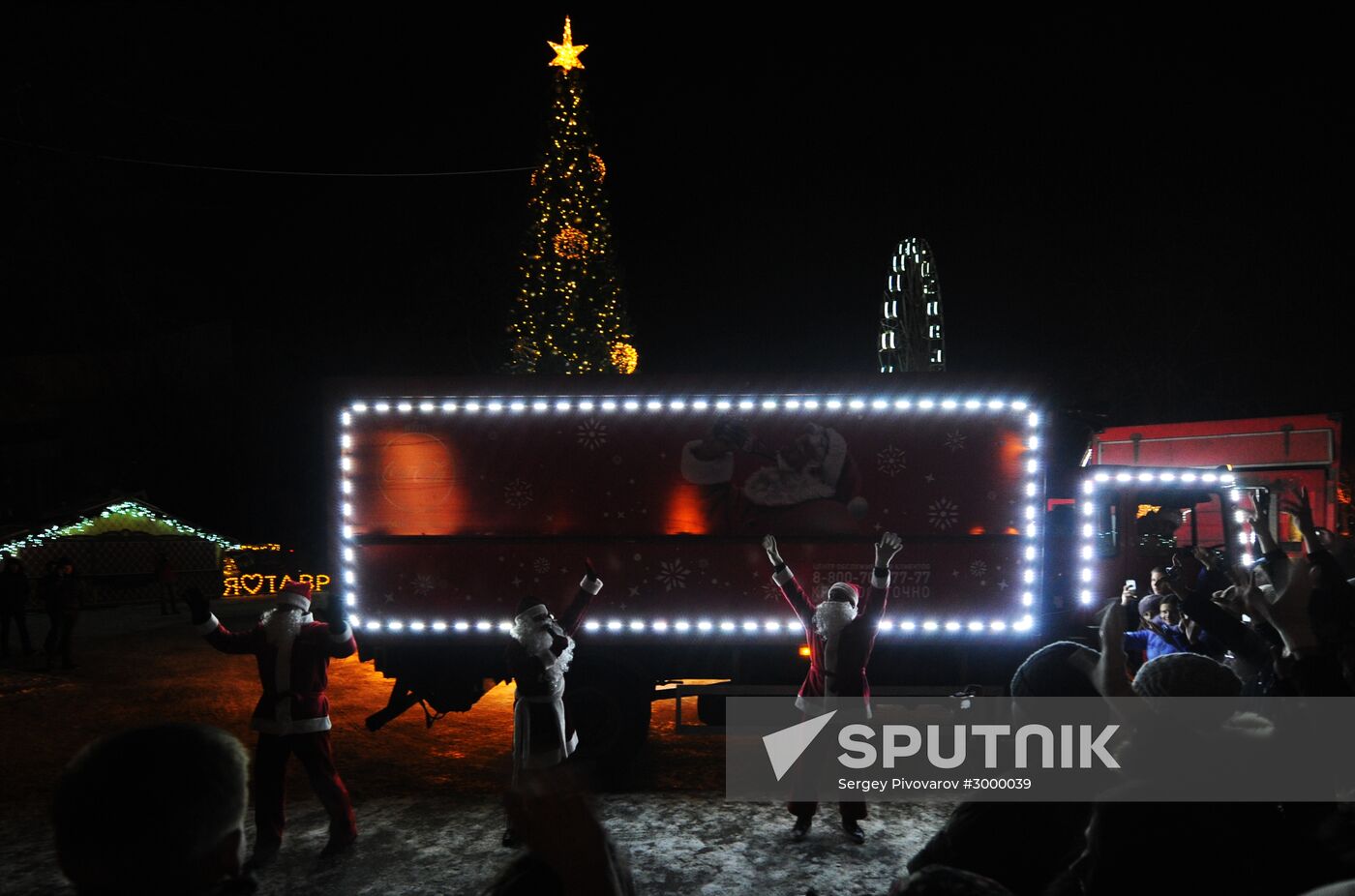 Coca-Cola Christmas truck in Rostov-on-Don