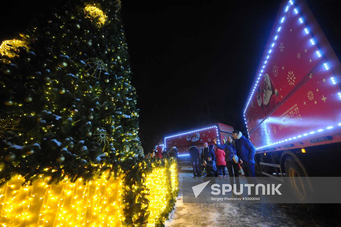 Coca-Cola Christmas truck in Rostov-on-Don