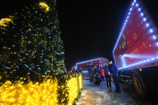 Coca-Cola Christmas truck in Rostov-on-Don