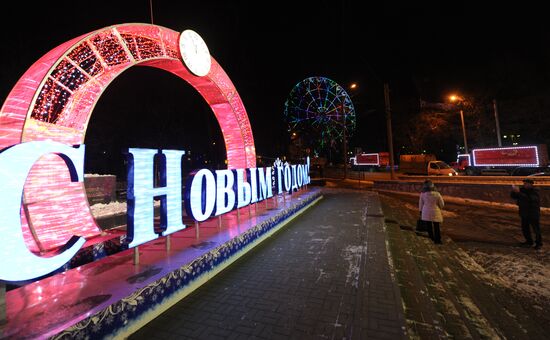 Coca-Cola Christmas trucks in Rostov-on-Don