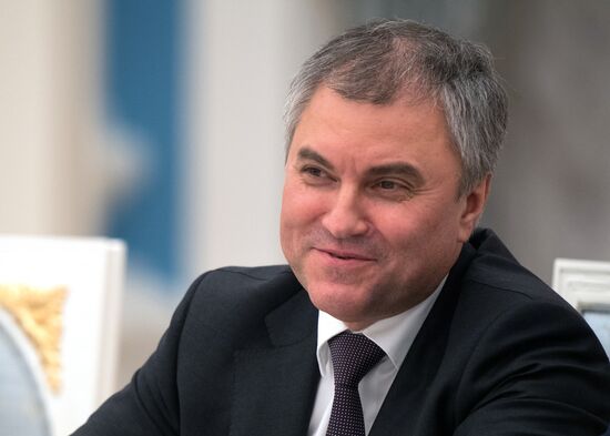 Vladimir Putin meets with Russian Federation Council and State Duma top officials