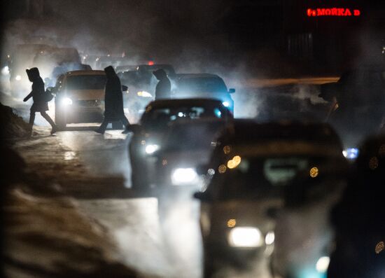 Unusial freeze-up in Omsk