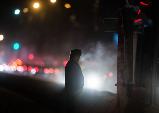 Unusial freeze-up in Omsk