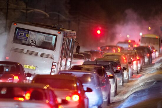 Unusial freeze-up in Omsk