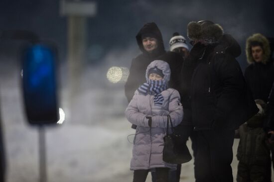 Unusual freeze-up in Omsk