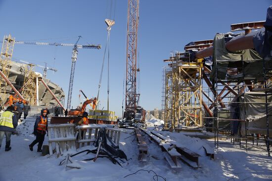 Samara Arena under construction