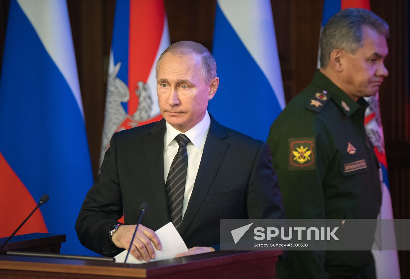 Russian President Vladimir Putin attends expanded meeting of Russian Defense Ministry Board
