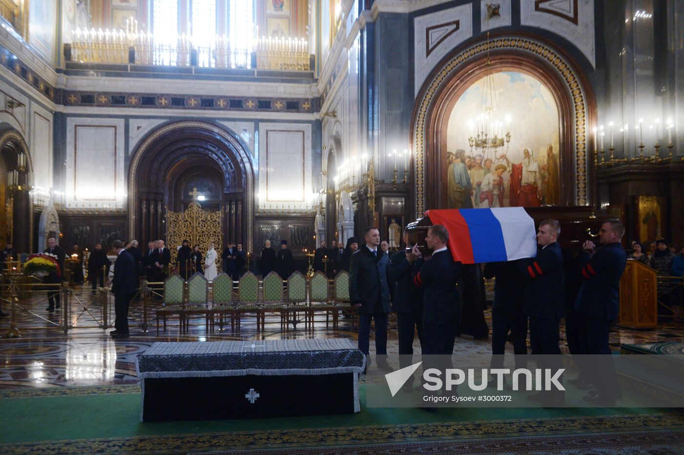Funeral service for Russian Ambassador to Turkey Andrei Karlov