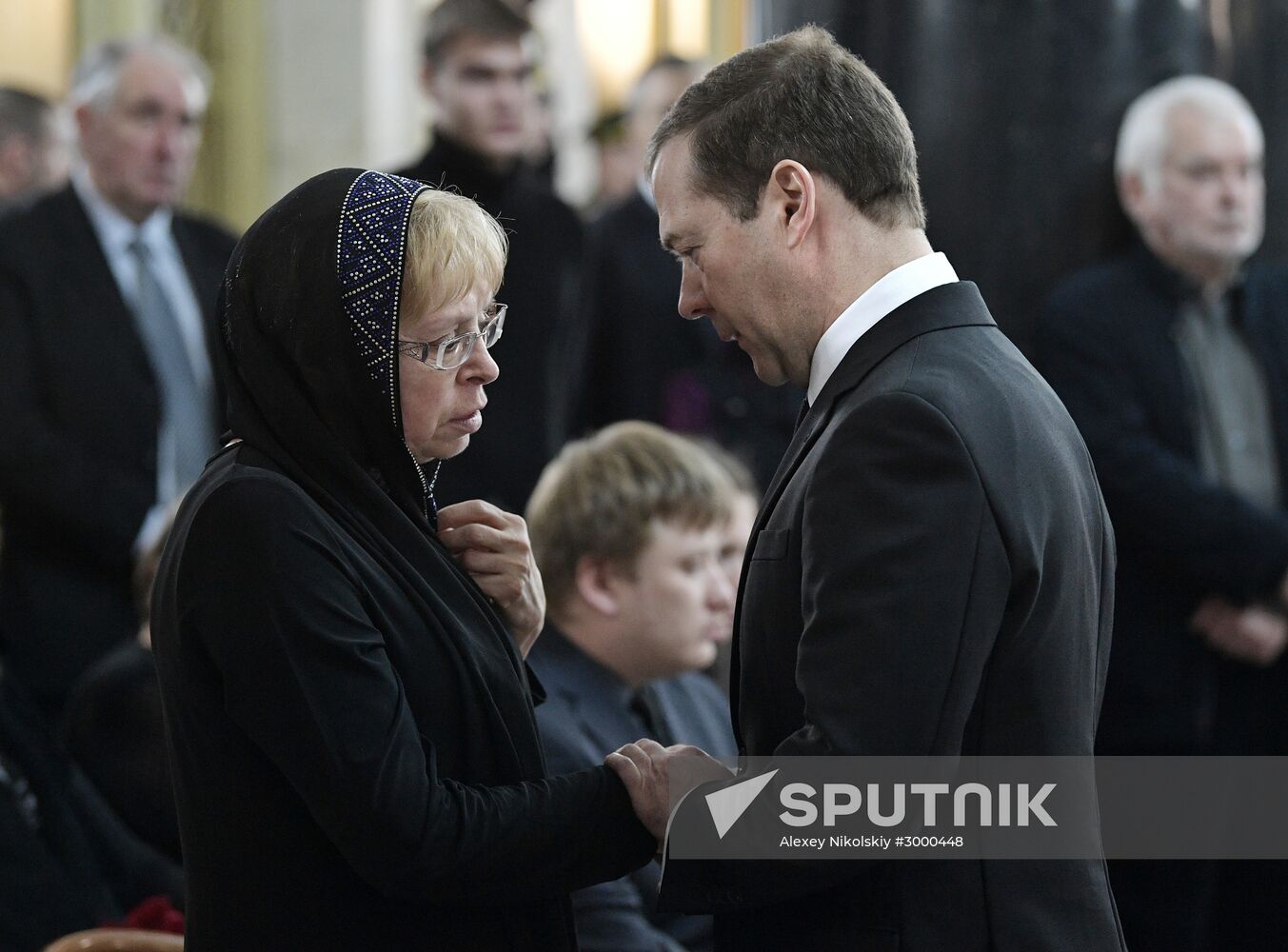 President Vladimir Putin and Prime Minister Dmitry Medvedev pay their last respects to Russian Ambassador to Turkey Andrei Karlov