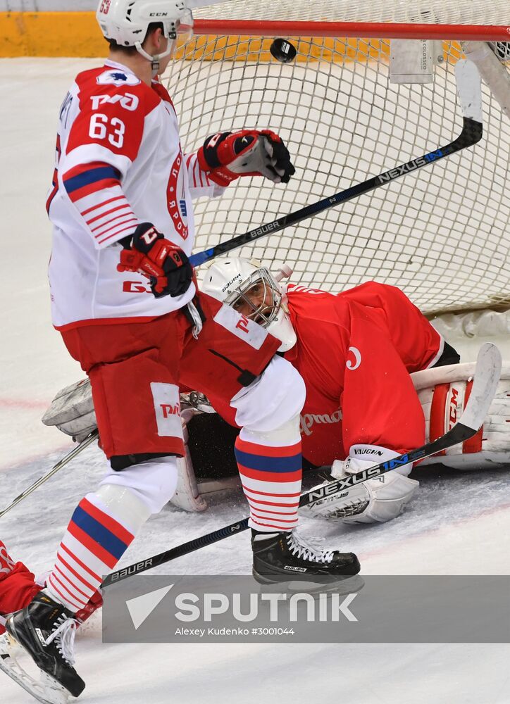 Ice hockey. KHL. Spartak vs. Lokomotiv