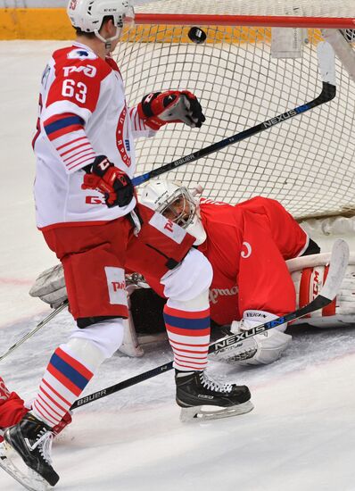 Ice hockey. KHL. Spartak vs. Lokomotiv