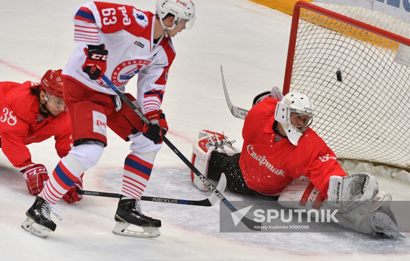 Ice hockey. KHL. Spartak vs. Lokomotiv