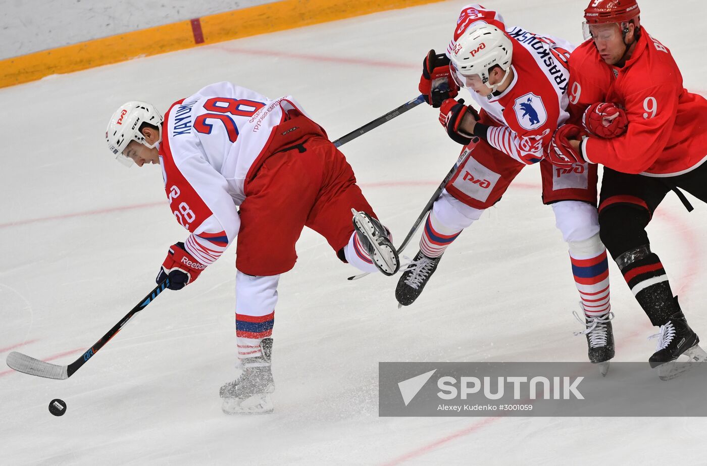 Ice hockey. KHL. Spartak vs. Lokomotiv