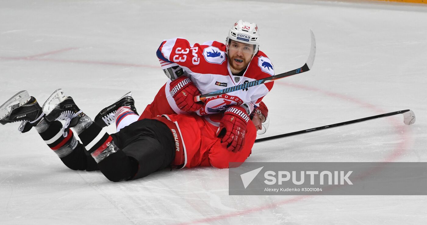 Ice hockey. KHL. Spartak vs. Lokomotiv