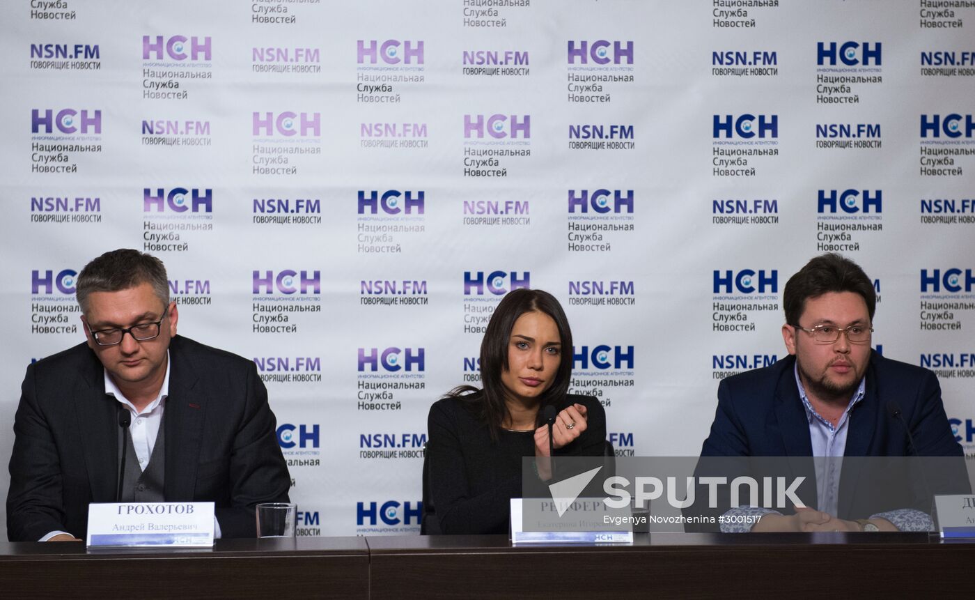 Nikita Belykh's bride Reifert, lawyer Grokhotov give news conference