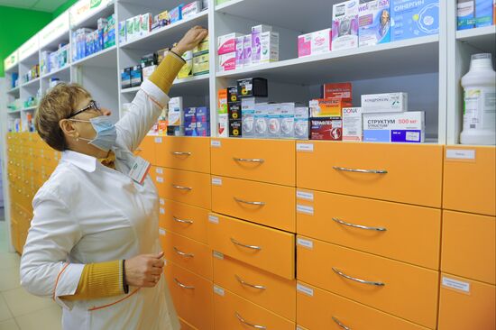 Medicines sold in a drugstore, Rostov-on-Don