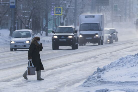 Abnormal frosts in Tomsk