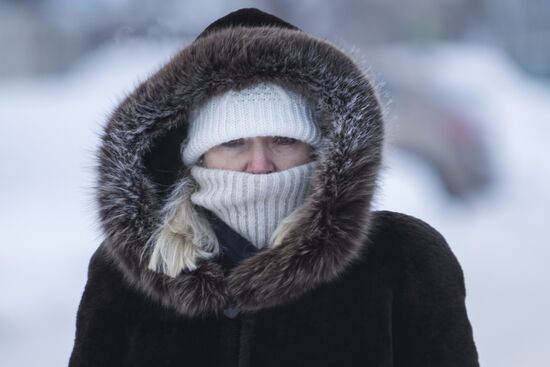 Abnormal frosts in Tomsk
