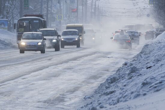 Abnormal frosts in Tomsk