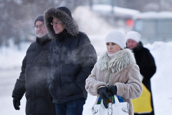Abnormal frosts in Tomsk