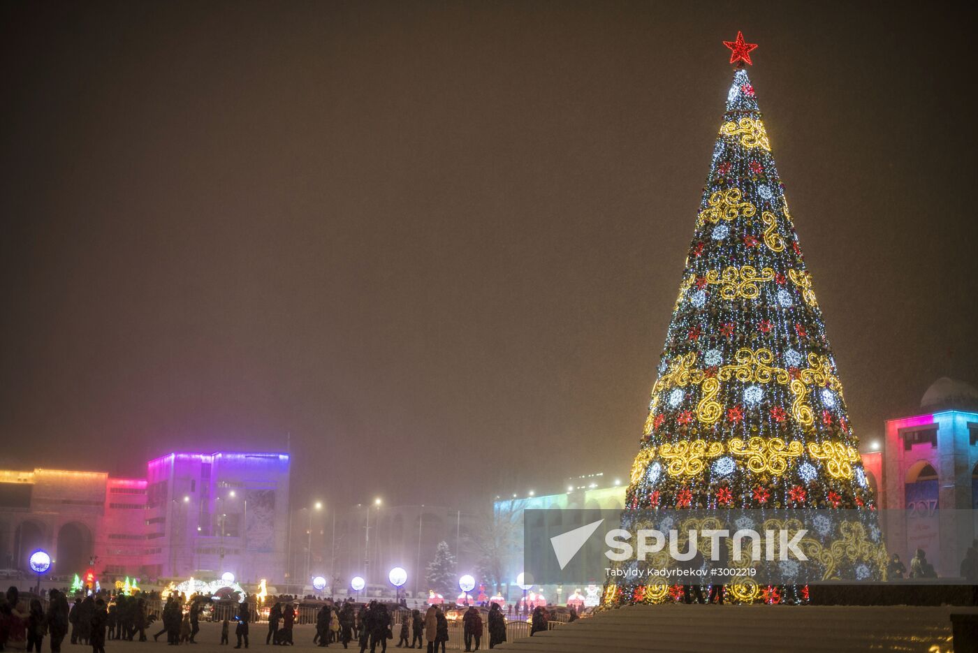 New Year illumination in Bishkek