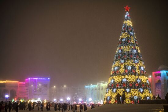 New Year illumination in Bishkek