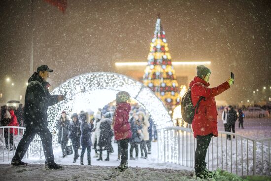 New Year illumination in Bishkek