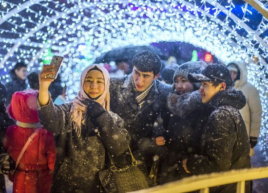 New Year illumination in Bishkek