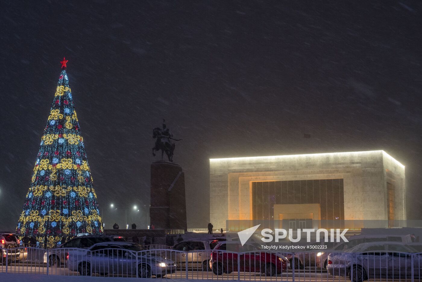 New Year illumination in Bishkek