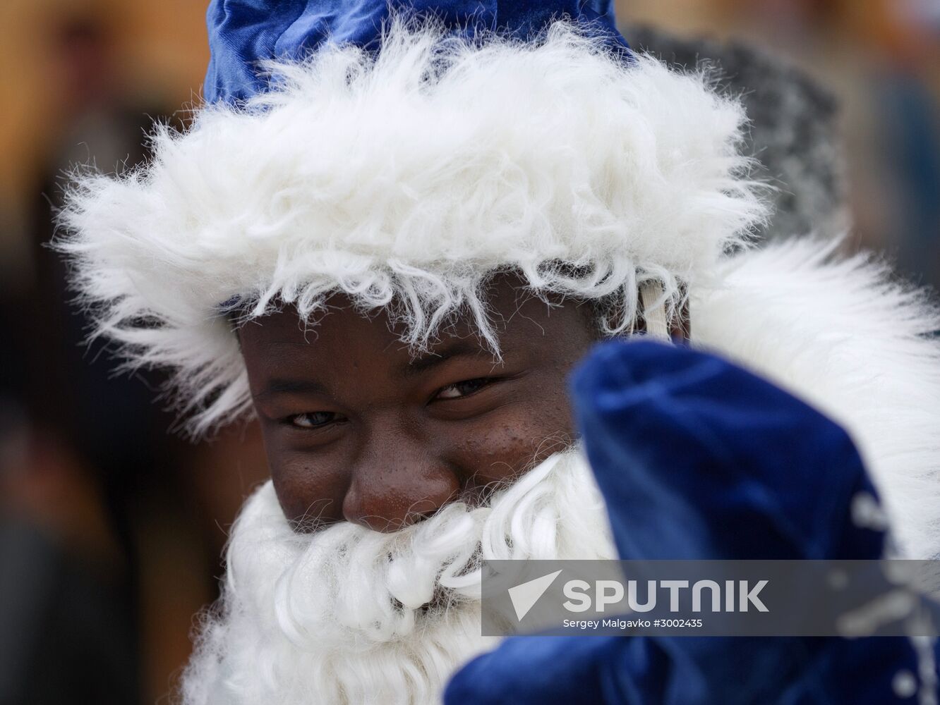 Fathers Frost parade across Russia