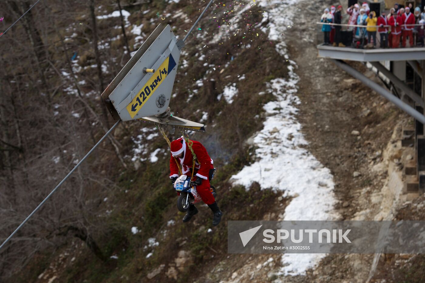 Fathers Frost parade across Russia
