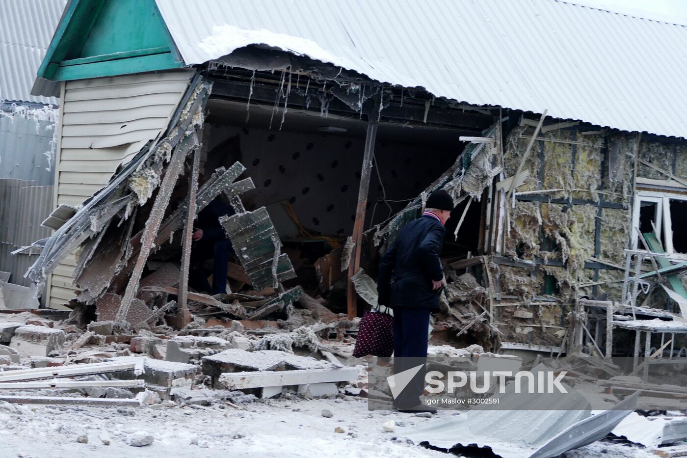 Aftermath of Debaltseve shelling in Donetsk Region