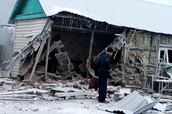 Aftermath of Debaltseve shelling in Donetsk Region