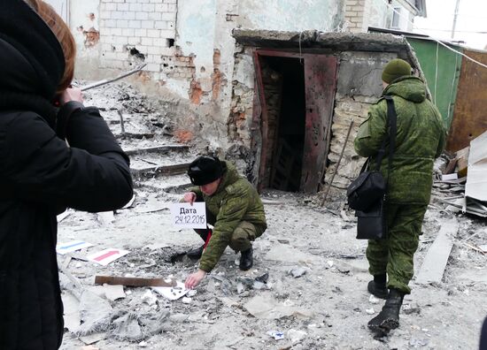 Aftermath of Debaltseve shelling in Donetsk Region