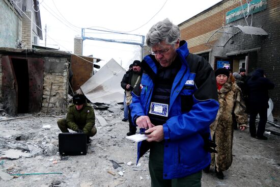 Aftermath of Debaltseve shelling in Donetsk Region