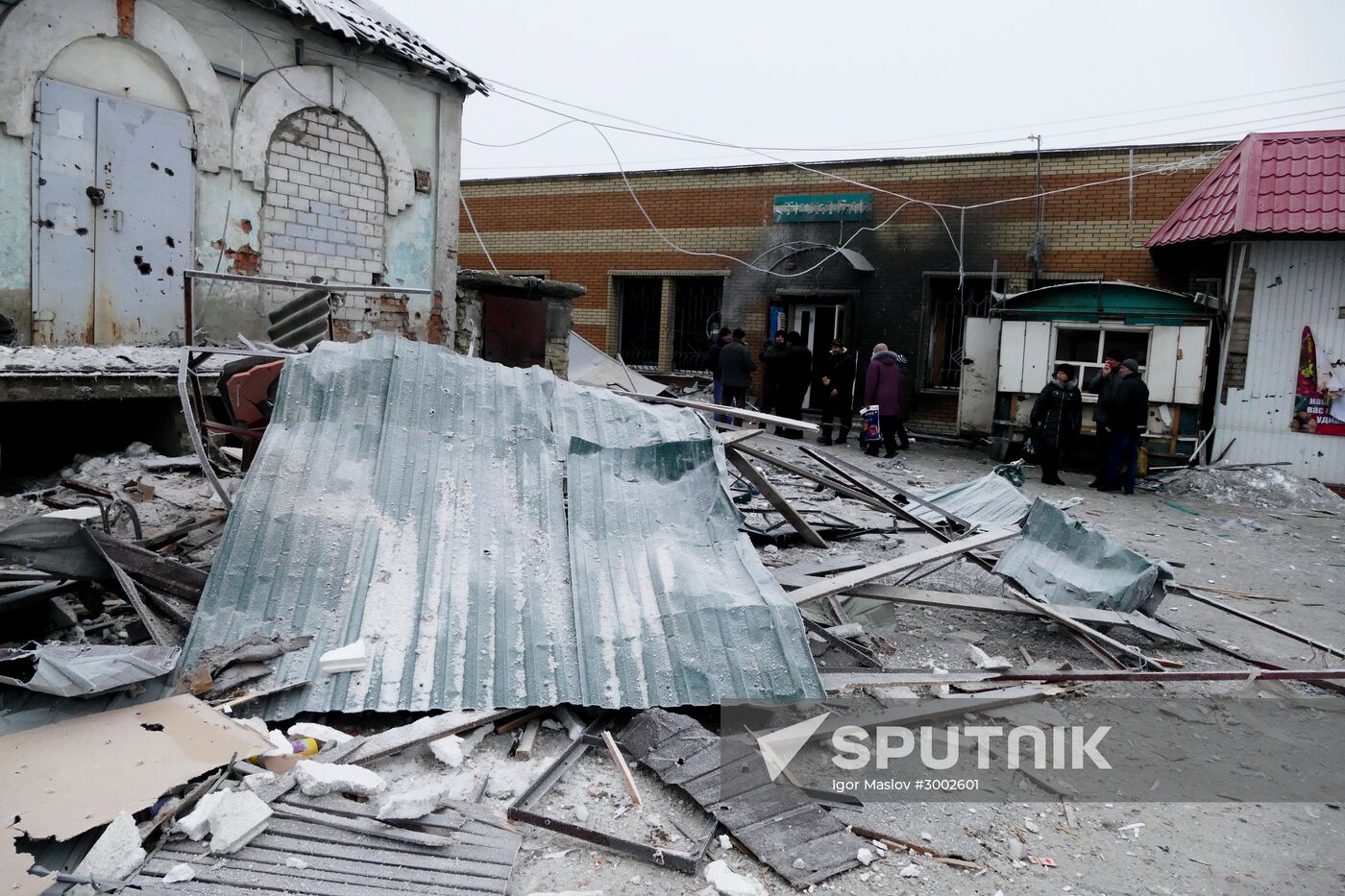 Aftermath of Debaltseve shelling in Donetsk Region