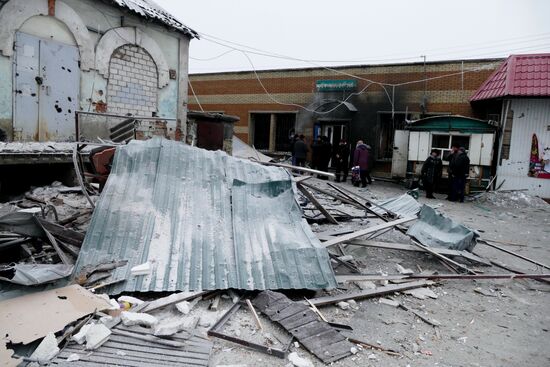 Aftermath of Debaltseve shelling in Donetsk Region
