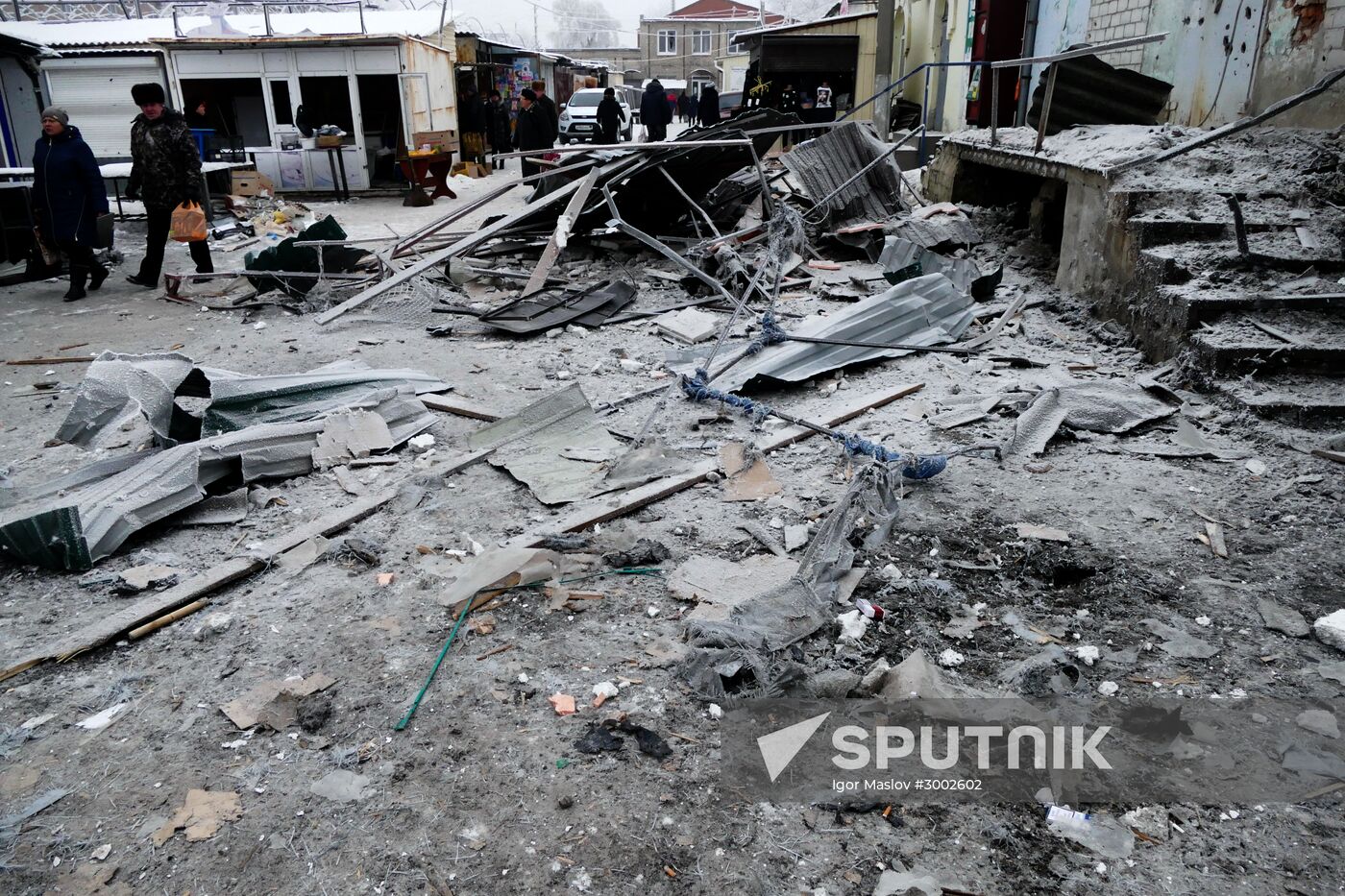 Aftermath of Debaltseve shelling in Donetsk Region