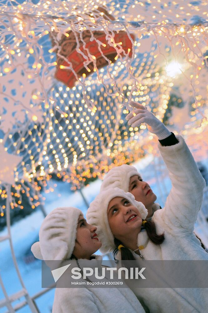 Khan's Court ethnic New Year village in Kazan