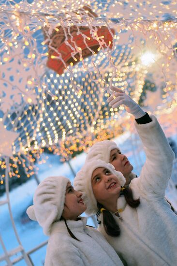 Khan's Court ethnic New Year village in Kazan