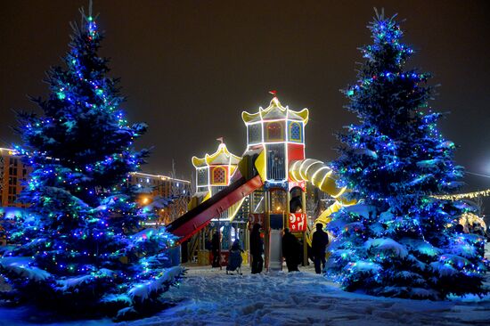 Khan's Court ethnic New Year village in Kazan