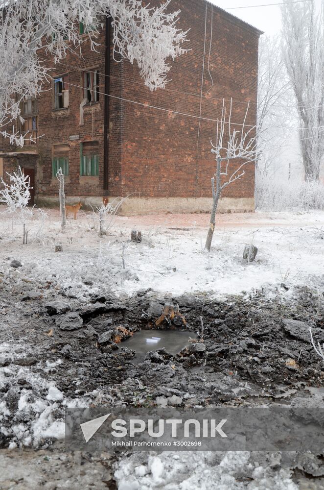 Aftermath of Debaltseve shelling in Donetsk Region