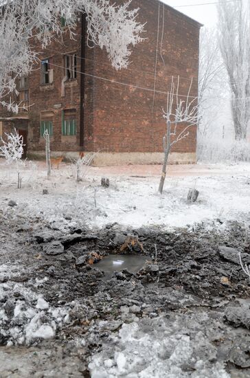 Aftermath of Debaltseve shelling in Donetsk Region