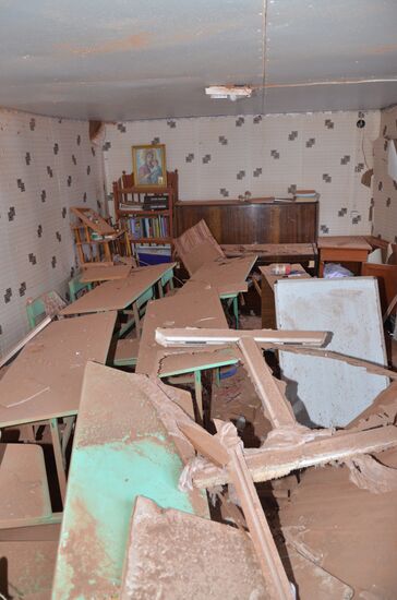 Aftermath of Debaltseve shelling in Donetsk Region