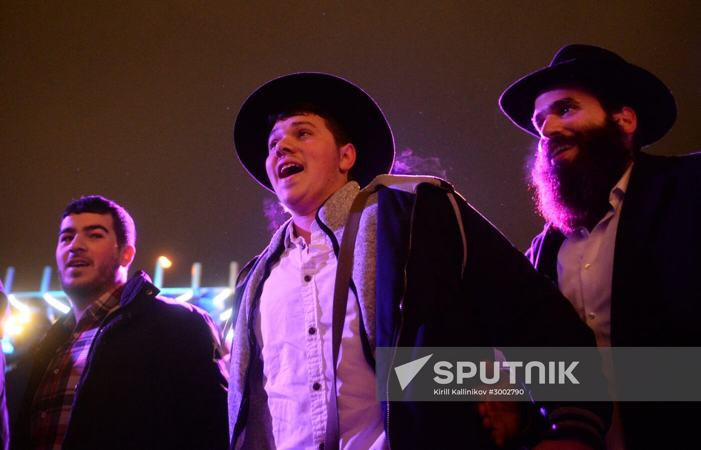 Procedure for lighting Chanukah candles on Revolution Square in Moscow