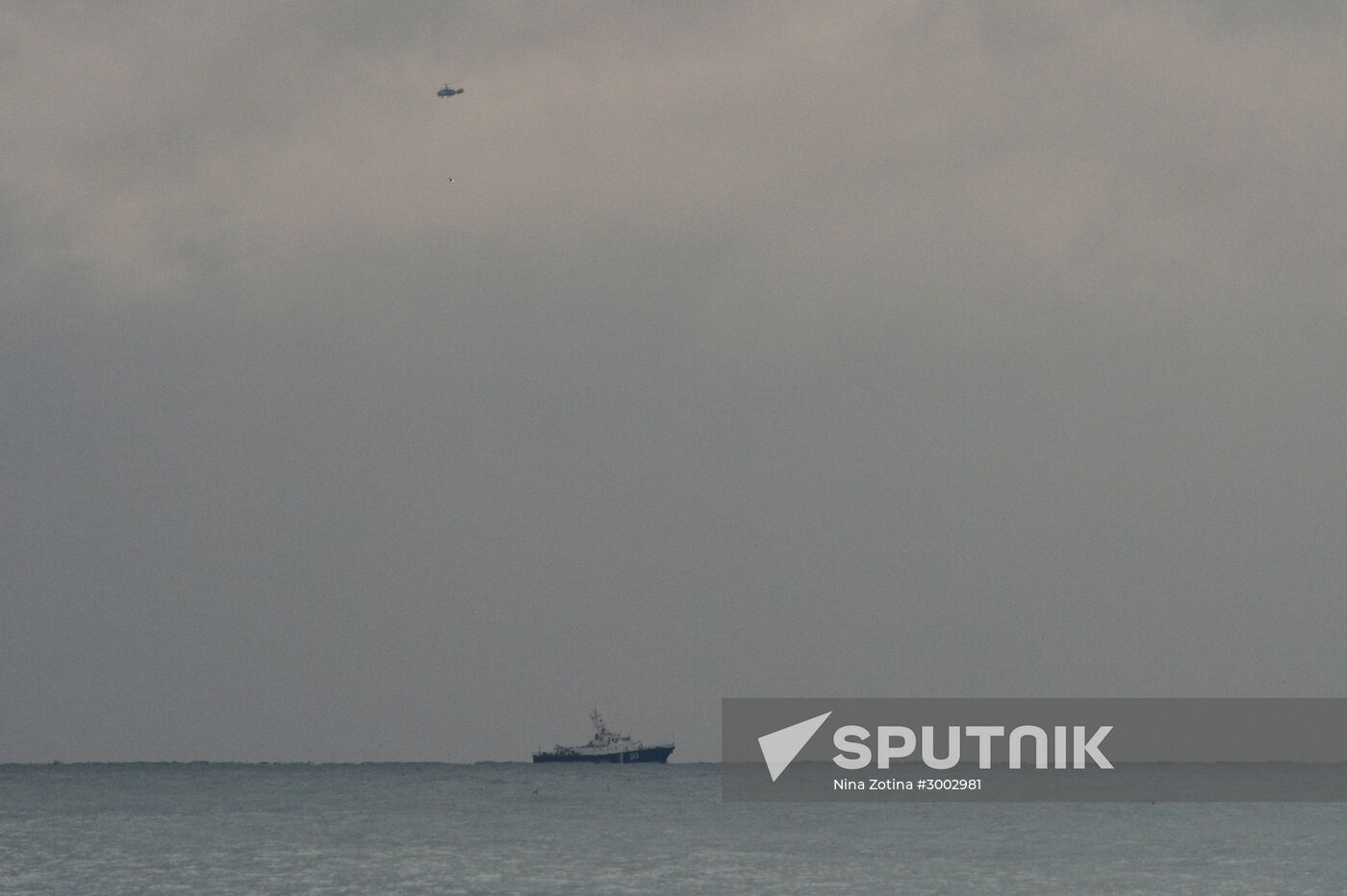 Russian Defense Ministry's TU-154 aircraft crash site in Sochi