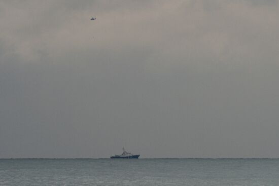 Russian Defense Ministry's TU-154 aircraft crash site in Sochi